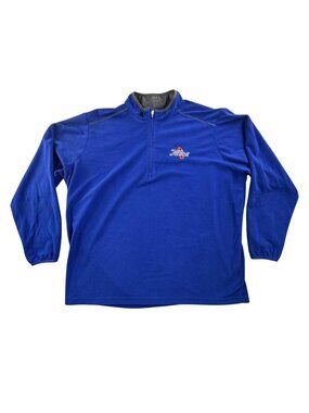 Tulsa Golden Hurricane Sweatshirt Mens 2XL Blue NCAA Football Antigua 1/4 Zip